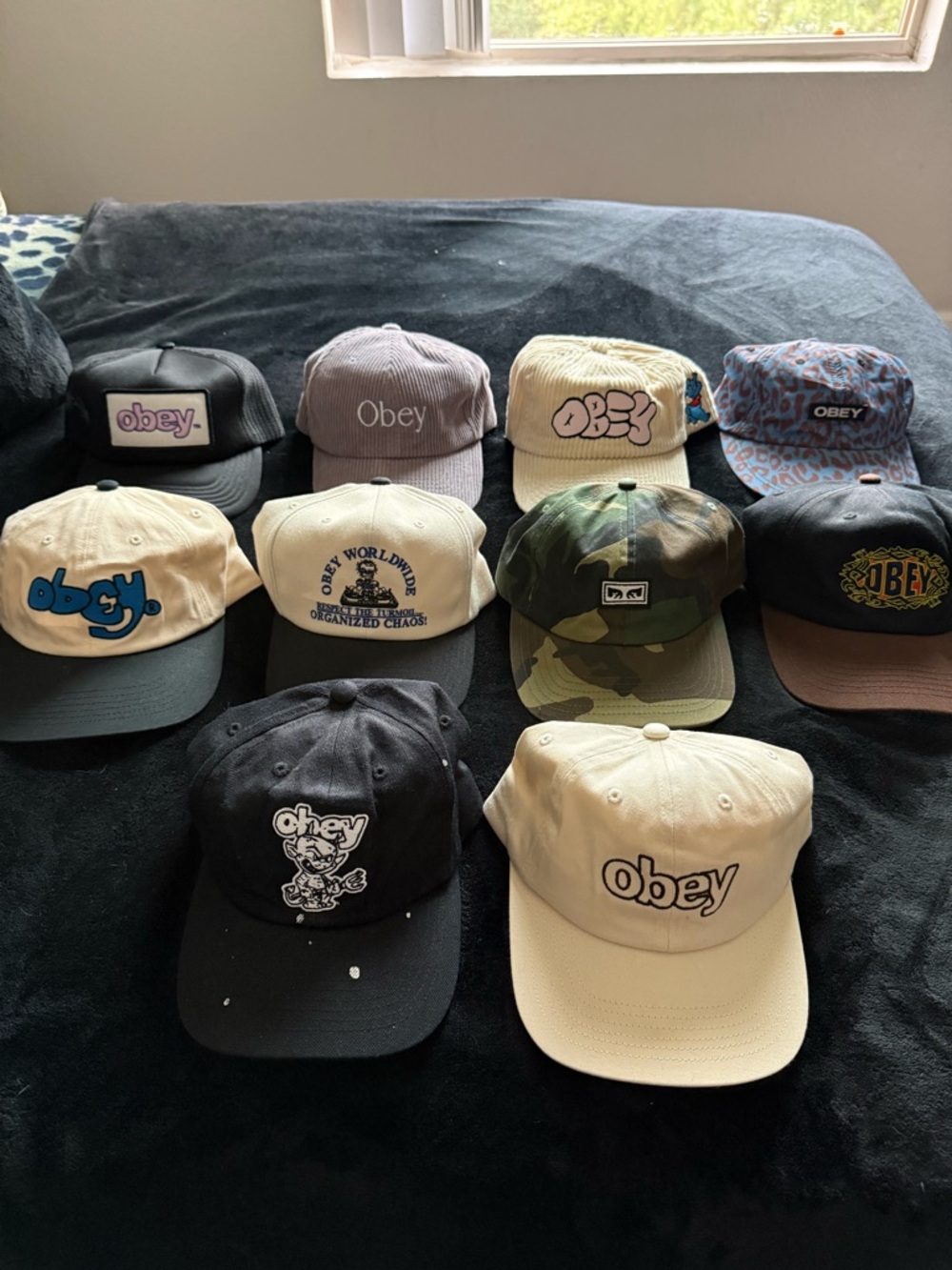 Obey Snapback Hat Bundle Streetwear Caps Skate Lot Y2K